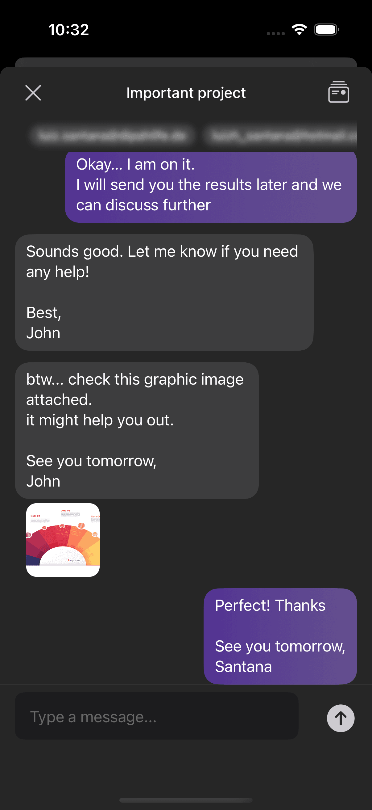 Chat-style email interface